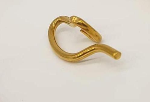 Box Of 100 Brass Sew On Hooks -H412, Strong Solid Brass Hook (40mm)