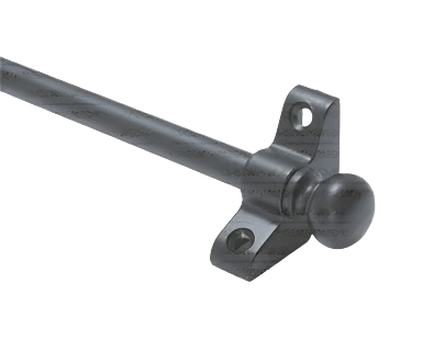 1 x Wrought Iron 3/8" x 28" Stair Rod With Knob Finial