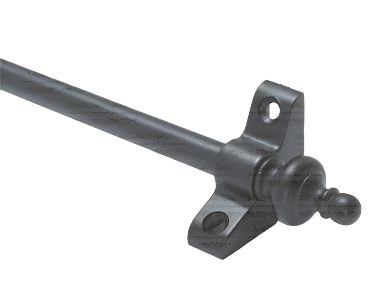 1 x Wrought Iron 3/8" x 28" Stair Rod With Urn Finial
