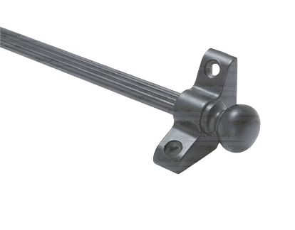 1 x Norfolk Reed Wrought Iron 3/8" x 28" Stair Rod With Knob Finial