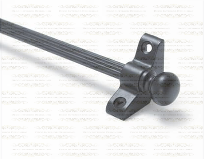 13 x Norfolk Reed Wrought Iron 3/8" x 28" Stair Rods With Knob Finial