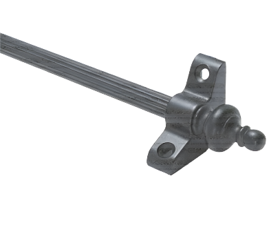 1 x Norfolk Reed Wrought Iron 3/8" x 28" Stair Rod With Urn Finial