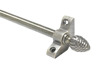 1 x Antique Brass 3/8" x 28" Stair Rod With Pineapple Finial