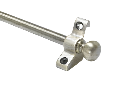 1 x Antique Brass 3/8" x 28" Stair Rod With Knob Finial