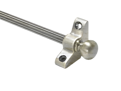 1 x Nortfolk Reed Antique Brass 3/8" x 28" Stair Rod With Knob Finial
