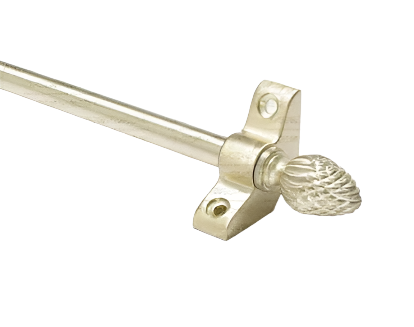 1 x Satin Brass 3/8" x 28" Stair Rod With Pineapple Finial