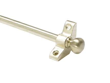 1 x Satin Brass 3/8" x 28" Stair Rod With Knob Finial