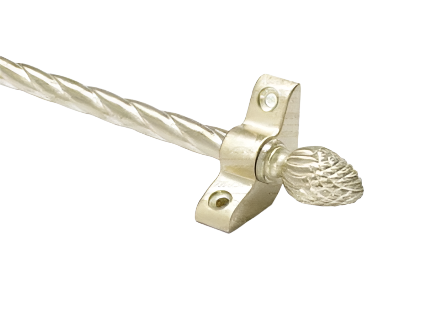 13 x Rope Twist Satin Brass 3/8" x 28" Stair Rods With Pineapple Finial