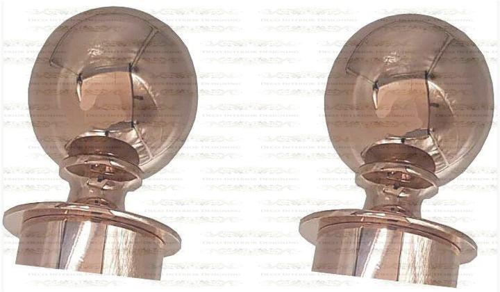 Designing Rose Gold Finish With 24 Carat Gold Plated Brass Pole Set 19mm