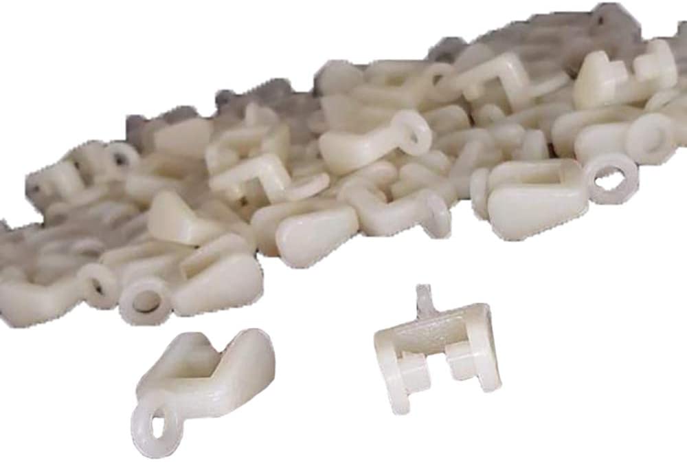 Pack Of 100 Nylon Glider 1H, Used For Cording Tracks And Curtain Tracks (Nylon-White)