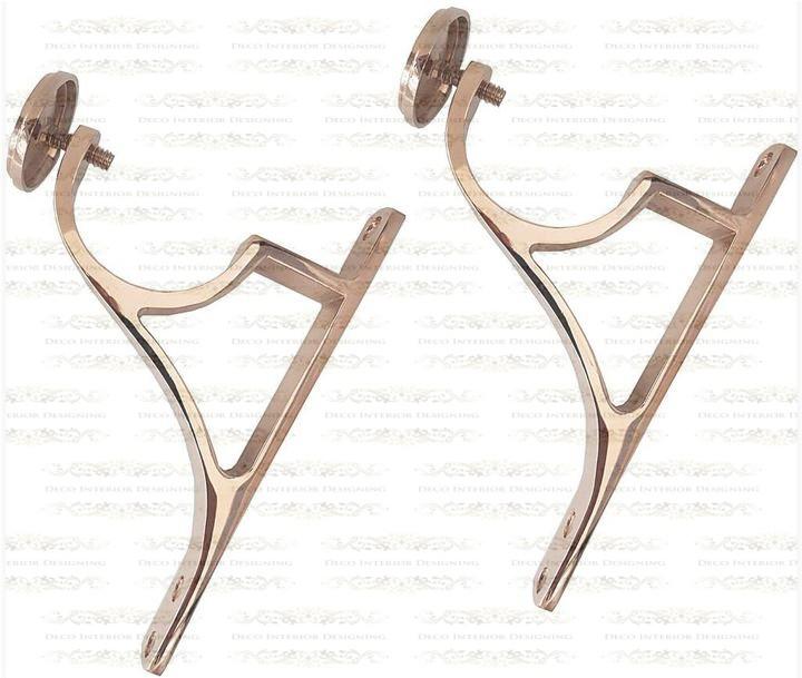 Designing Rose Gold Finish With 24 Carat Gold Plated Brass Pole Set 19mm