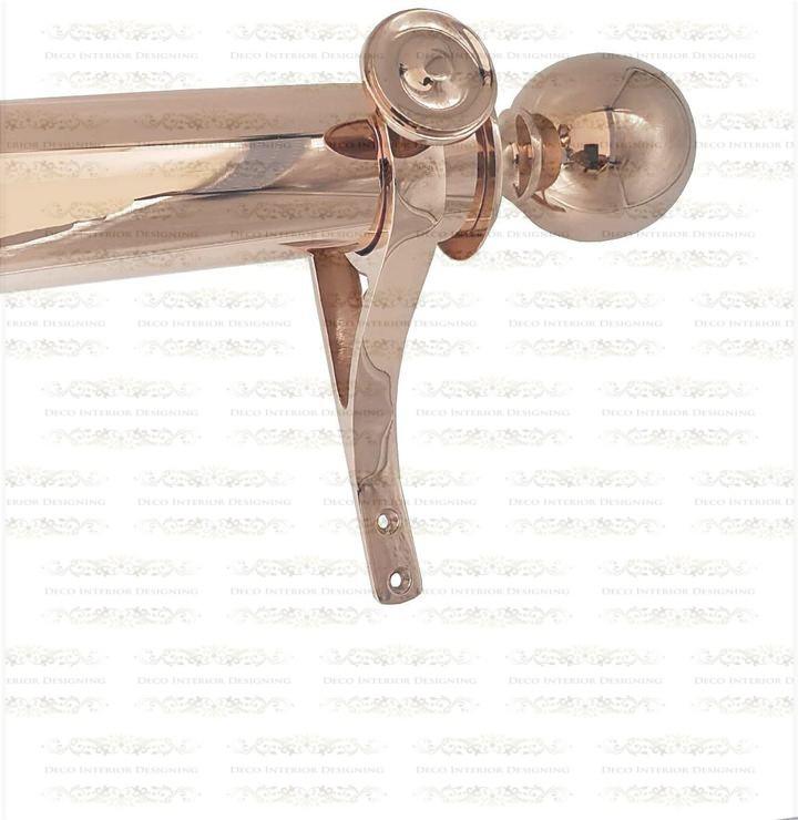 Designing Rose Gold Finish With 24 Carat Gold Plated Brass Pole Set 19mm