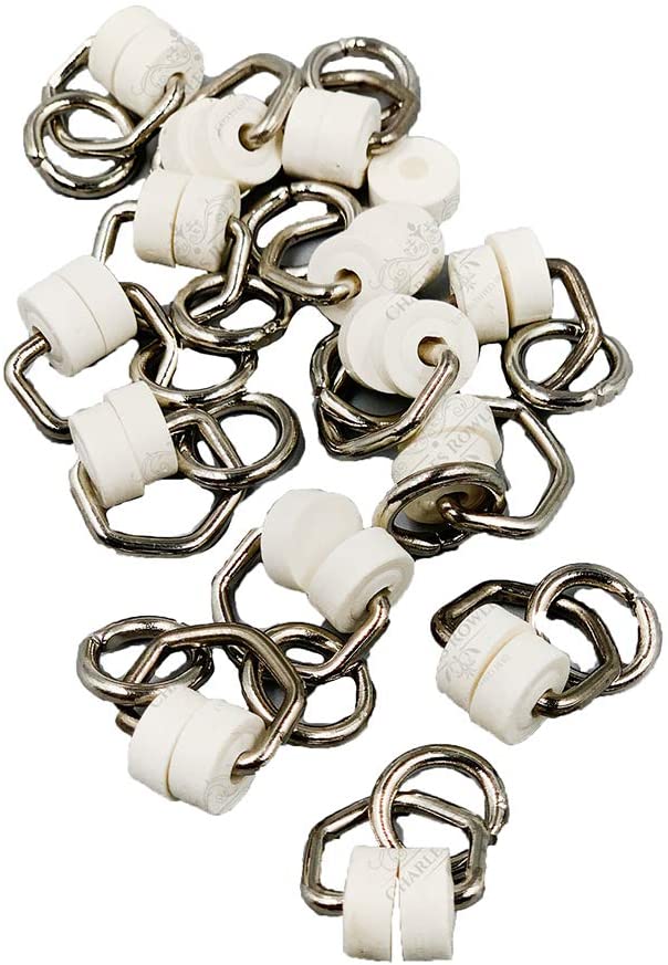 Box Of 100 White Nylon Runners, Cording Tracks Curtain Tracks