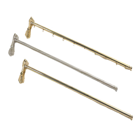 Brass Drapery Arm, Plain And With Eyes Drapery Arm