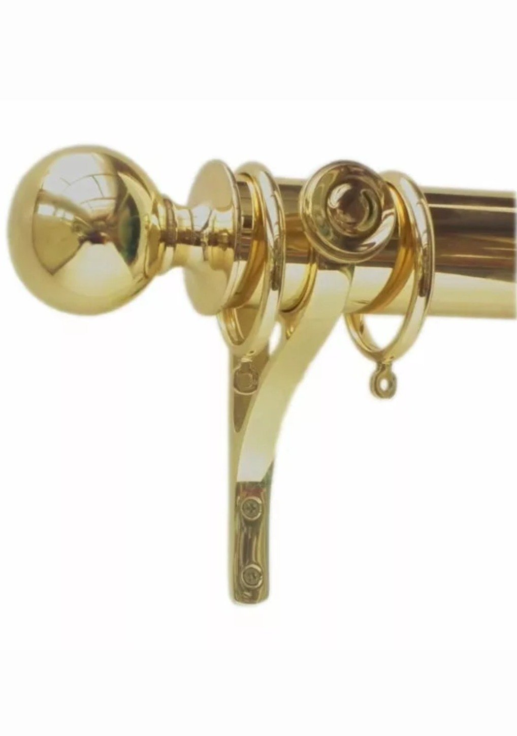 Solid Brass Pole Set - 1 meter long All Diameters Availabe