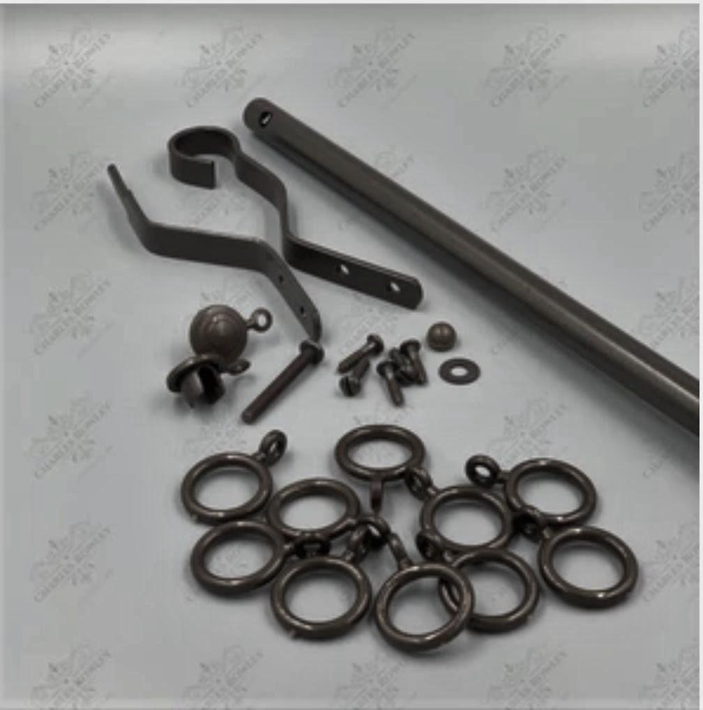 Portiere Rod Fixed Black, Durable And Strong Portiere Rod (106cm)