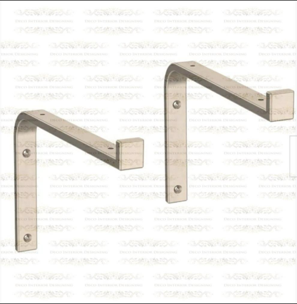 Brass Shelf Brackets Complete With Screws, Strong Shelf Brackets