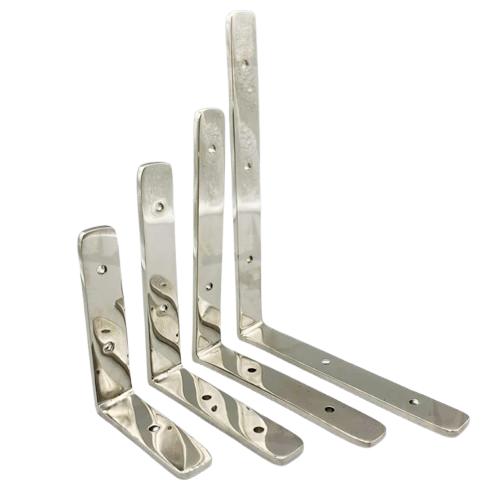 Solid Brass L Shape Shelf Brackets Wall Mounted Shelve Brackets