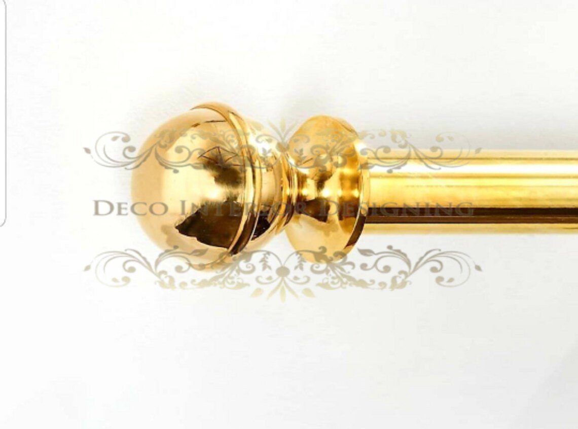 Ball Finial Single Rib, Solid Brass Ball Finial