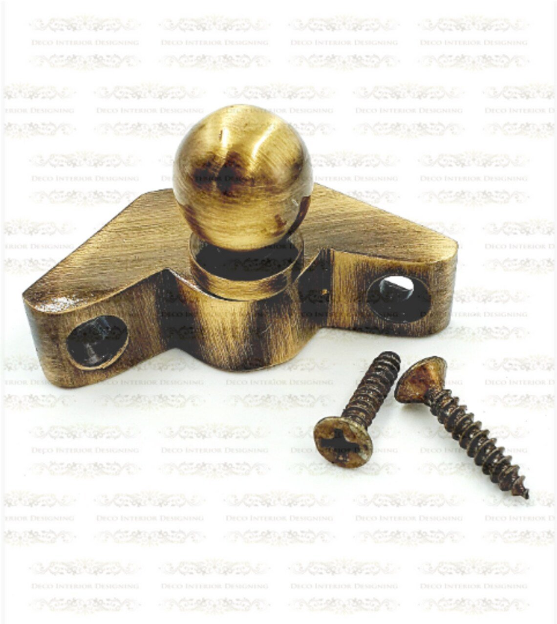 Antique Brass Stair Rod Ball Finial