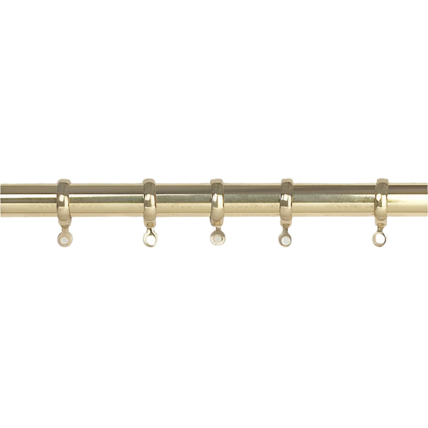 Brass Rising Portiere Rod Various Finishes With Rings