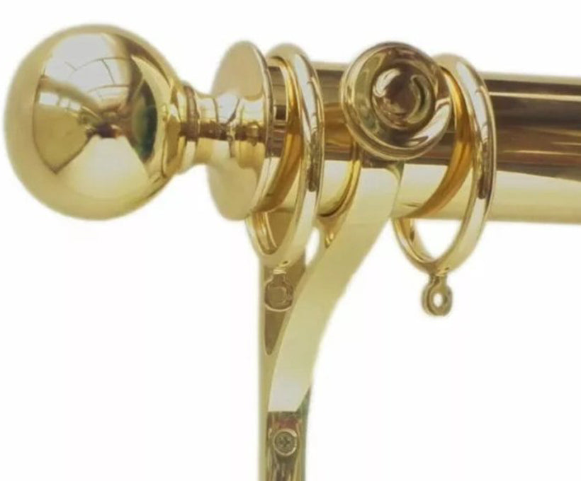 Brass Pole Set Strong Pole Set For Curtains (19mm)