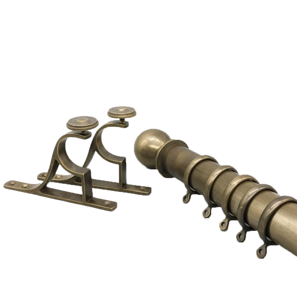 Brass Pole Set (25mm Diameter), Strong Curtain Pole Set