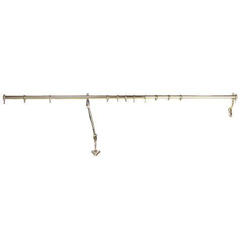 Brass Rising Portiere Rod Various Finishes With Rings