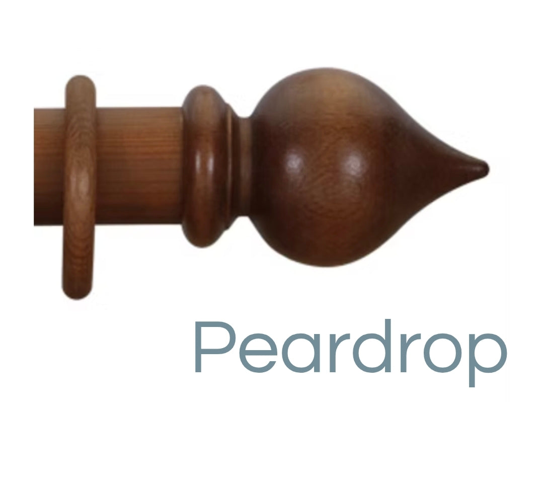 63mm Wooden Pearldrop Finial