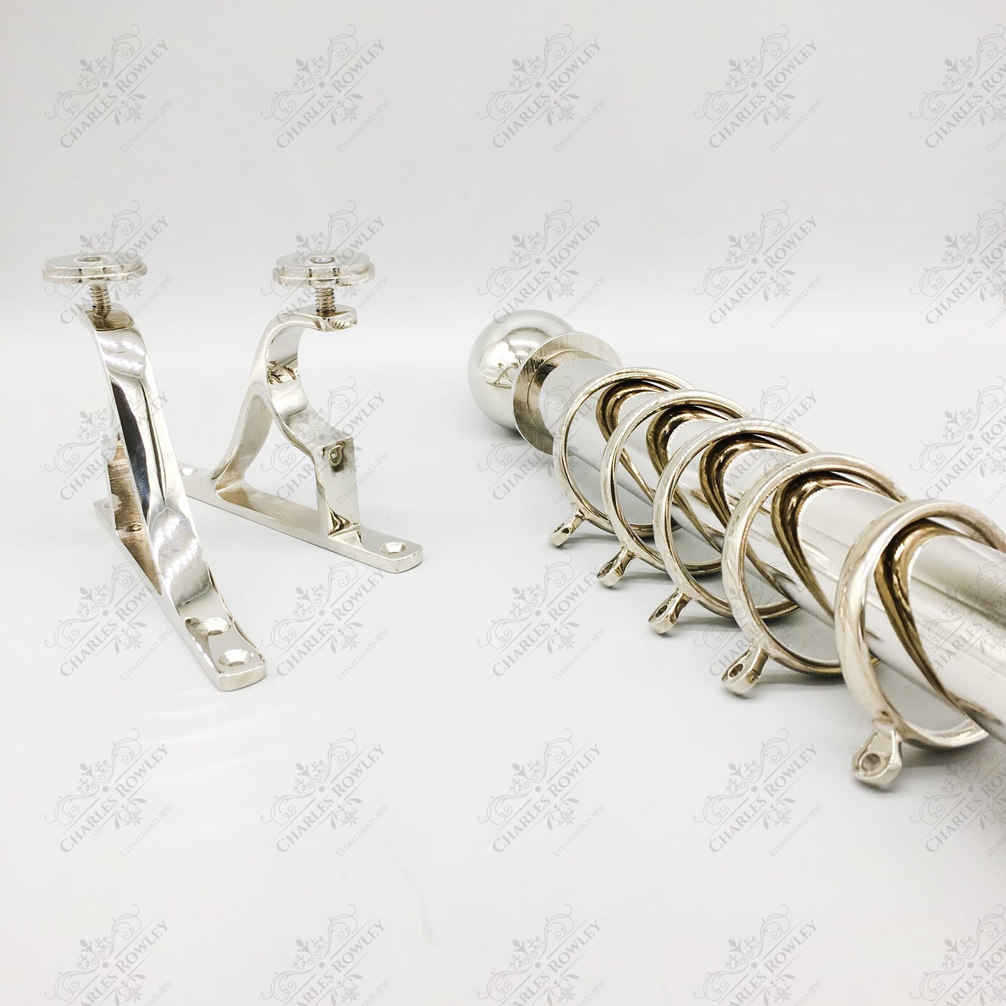 Stainless Steel Pole Set Solid And Strong Brass Plated Pole Set Curtain Pole (38mm)