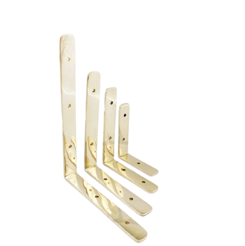 Solid Brass L Shape Shelf Brackets Wall Mounted Shelve Brackets