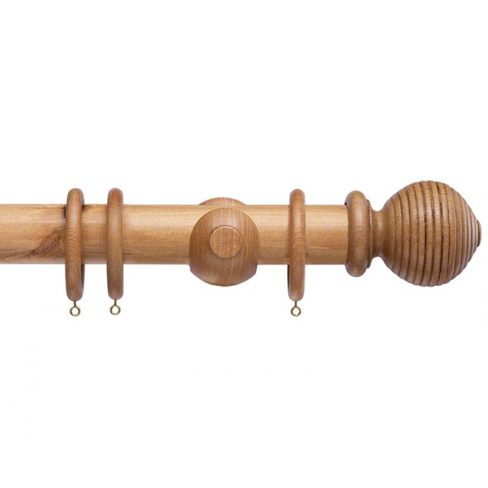 50mm Beehive Wooden Curtain Pole set