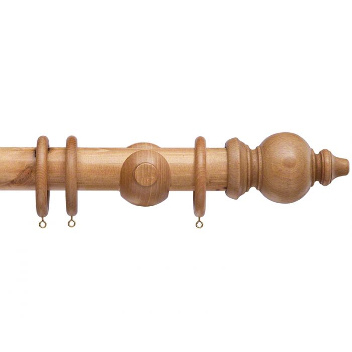 50mm Oriental Wooden Curtain Pole set