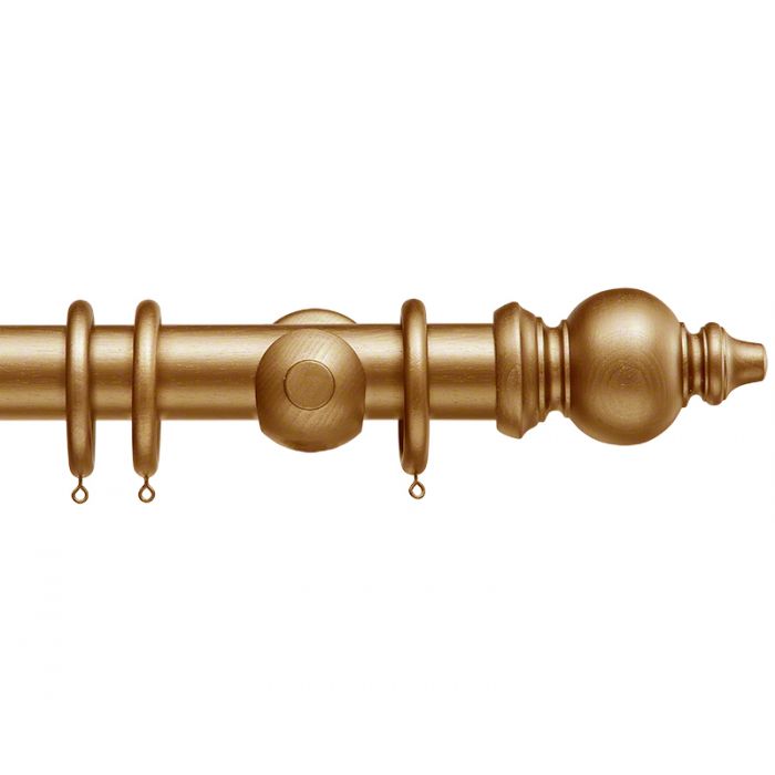 50mm Oriental Wooden Curtain Pole set