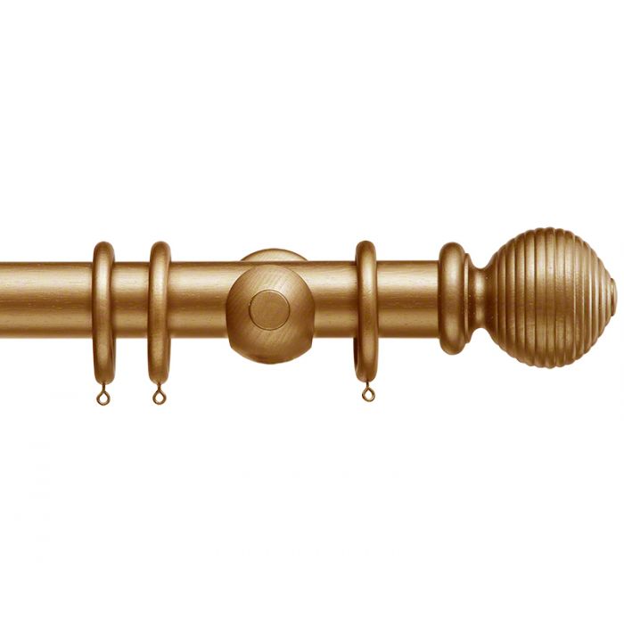 50mm Beehive Wooden Curtain Pole set